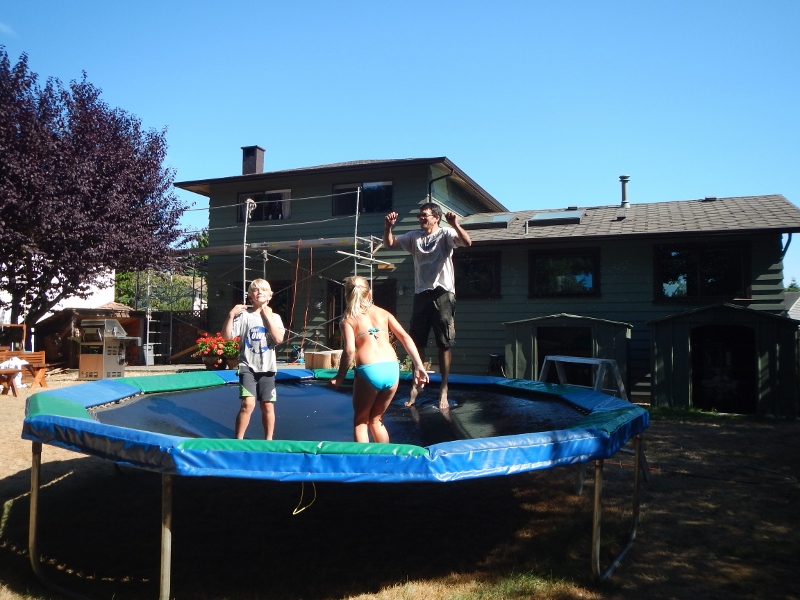 2015 Rod Barrett and Madi
          are on the Trampoline