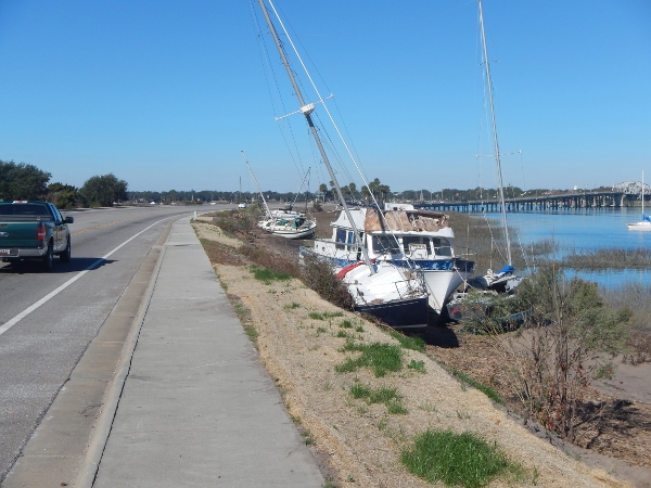 2016 Beaufort SC Boats blown ashore by hurricane near
      M&G