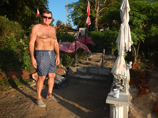 2017 Brian and his early step and break wall
          construction