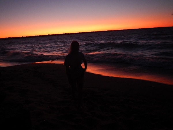 2019 aUG 23 Madi is shadowed in the sunset