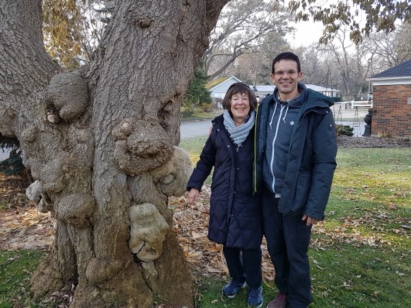 2019 Rod & Kathy pose by the old Maple