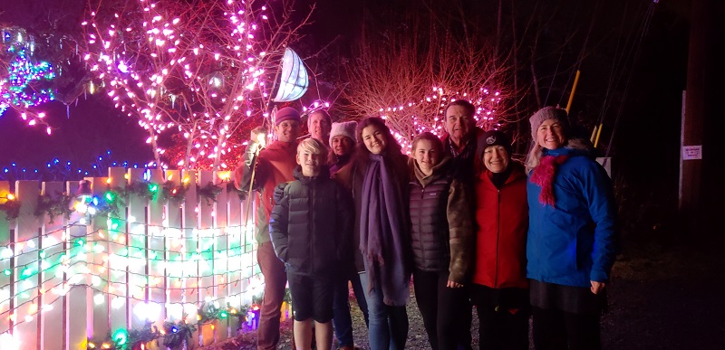 BC Xmas Christmas Lights at church after dinner