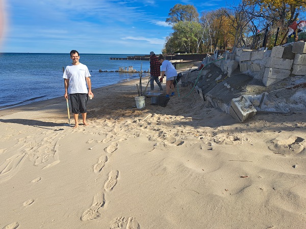2022 C&R Visit Rod & workers on the Wall