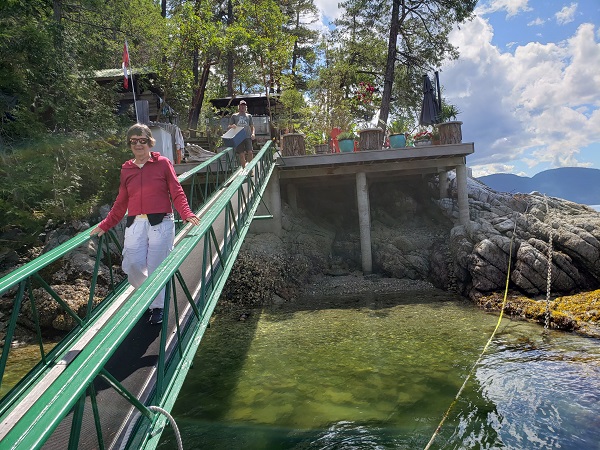 2023 Kathy on Cabin ramp to the dock