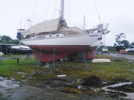 Tundra on the Hard on Jan 2015 at
            Ram Marina in the Rio Dulce Guatemala