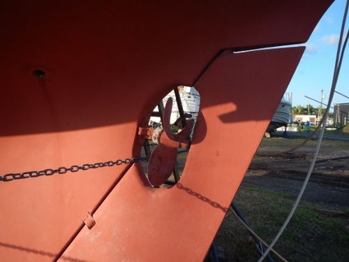 Behind View
        of Tundras 16 inch prop