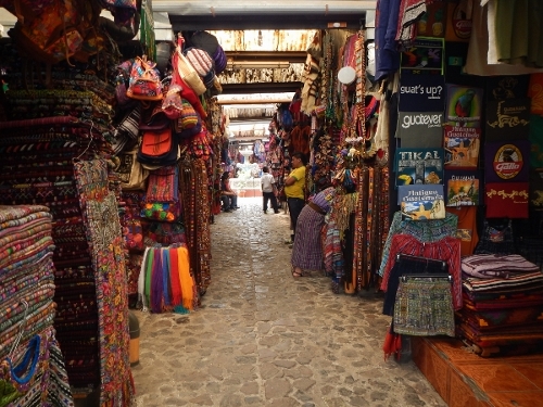 One of the ailse at the market in Antigua Guatemala