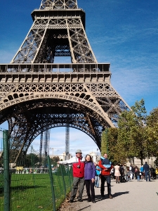2013 France Brian & Kathy in front of the Eithel
          Tower
