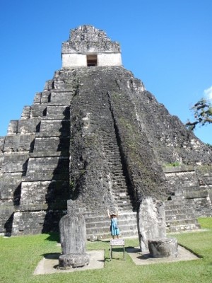 Kathy is dwarfed by Temple I
          The Grand Jaguar