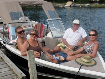 2011 Tobermory Katalina at
        dock John Betty Brian Kathy