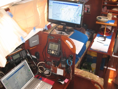 Navigation Instruments down below viewed from
          the cockpit